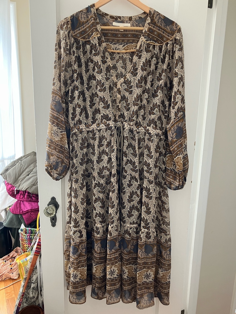 Burning Torch SILK midi dress